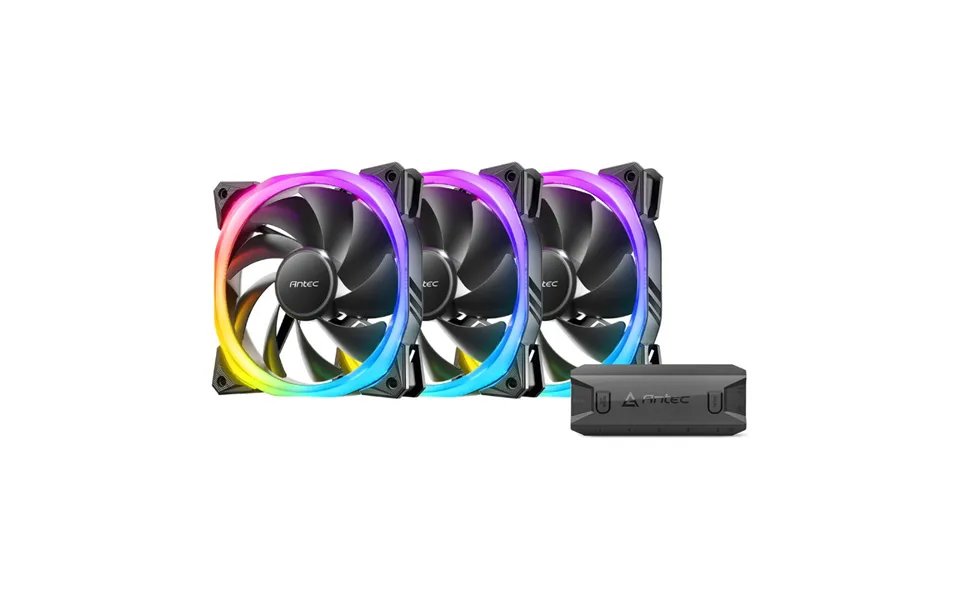 Antec Fusion 120mm Argb Pwm Case Fans Black - 3 Pack