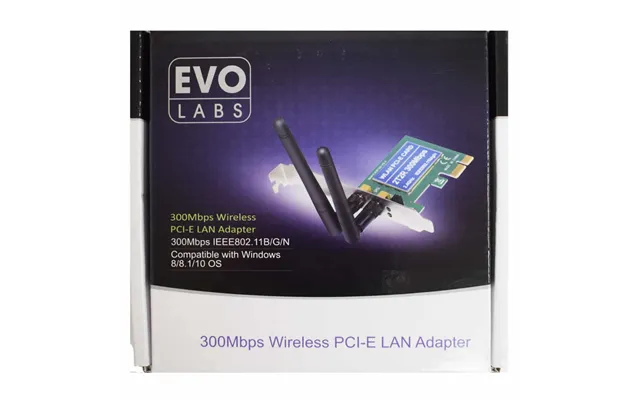 Evo Labs Pci-express 300 Mbps Wireless Pci-e Lan Adapter With Detachable Antennas