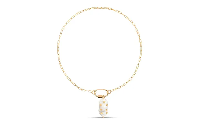 Daphne Gold Paperclip Chain Necklace With Barnacle Pendant