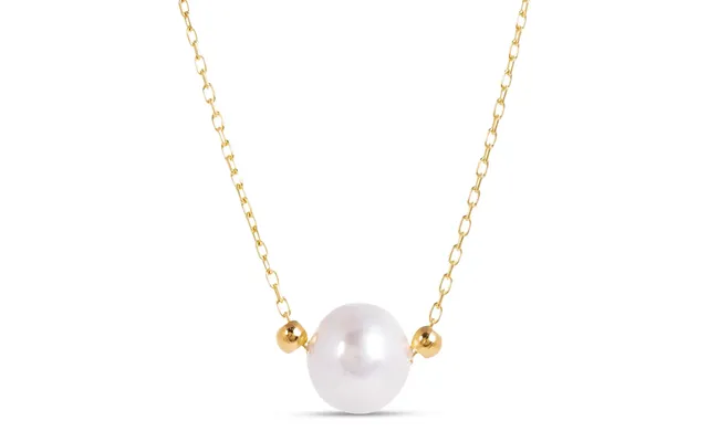 Laura Gold Chain Necklace With Single Pearl