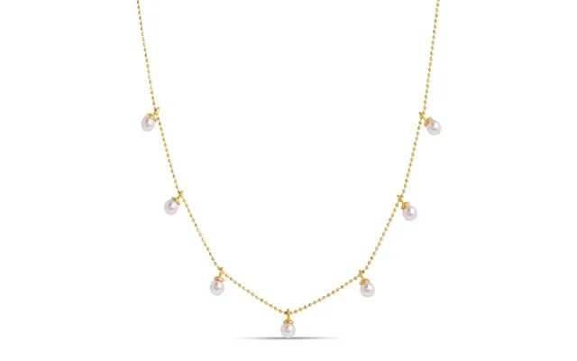 Laura Gold Chain Necklace With Tiny Pearls