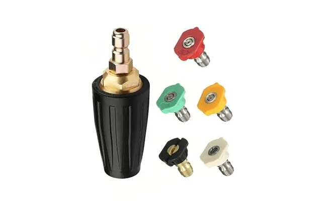 1 4 Quick Connect Brass Rotating Turbo Nozzle With 5 Tips 4000psi