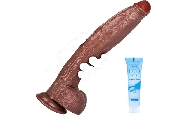 14 Brown Realistic Thick Huge Dildo With Full Shaped Balls And Suction Cup Dildo Xl Monster Sex Toys4couples Men & Women