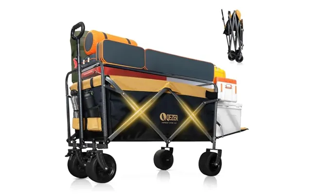 250l Festival Trolley On Wheels,210kg Folding Wagonï Garden Cartï All-terrain Wide Wheels & Magnetic Handle - Portable F