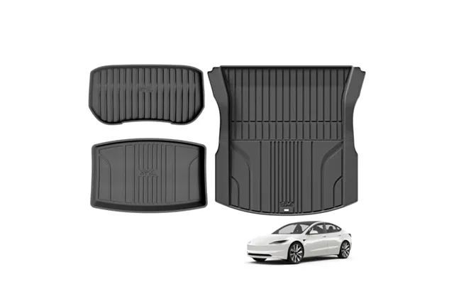 3w Boot Liners For Tesla Model 3 2024 2025 2026 Highland - Tpe All Weather Dog Friendly Mats
