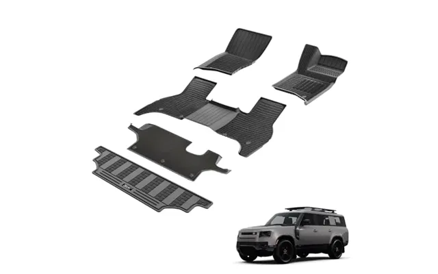 3w Floor Mats & Boot Liner & Carpets Fit For Land Rover Defender 130 L663 2020-2026 - All Weather Dog Friendly Tpe Car M product image