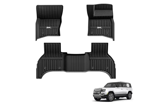 3w Floor Mats Fit For Land Rover Defender 110 2020-2026 5 Seats Fuelhybridphev - All Weather Pet Dog Friendly Tpe Car Ma