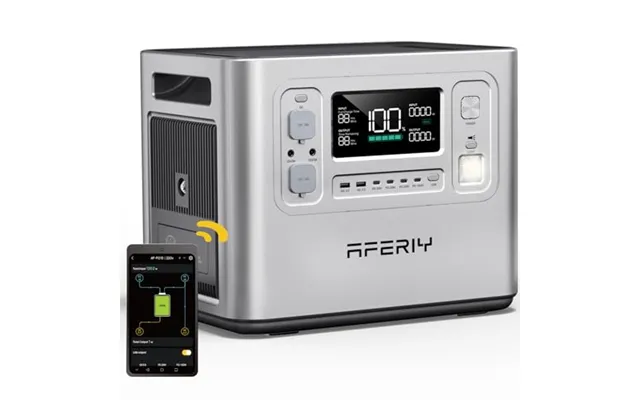 Aferiy 2400w 2048wh Portable Power Station,13 Outputs Solar Generator Control Via App - Lifepo4 Battery Quick Charge In 