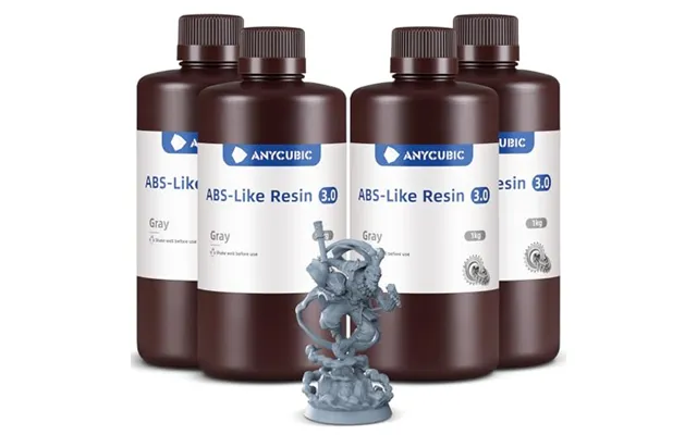 Anycubic 14k High Precision Abs Like Resin 3.0 - Grey 4kg 405nm Uv Fast-curing Photopolymer Resin With Strength And Resi