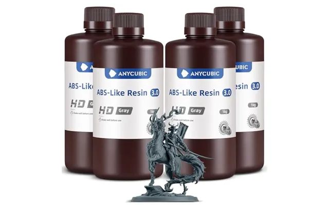 Anycubic 14k High Precision Abs Like Resin 3.0 - Hd Grey 4kg 405nm Uv Fast-curing Photopolymer Resin With Strength And R