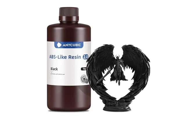 Anycubic Abs-like Resin 2.0 3d Printer Resin - 1kg Black Fast Curing Resin With High Toughness And Resilience