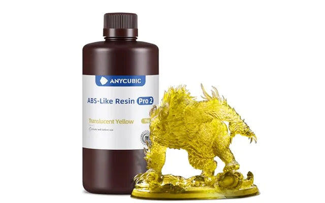 Anycubic Abs-like Resin Pro 2 3d Printer Resin - Transparent Yellow,1kg Enhanced Strength And Toughness
