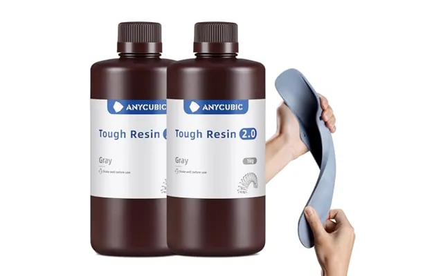 Anycubic Tough Resin 2.0 3d Printer Resin - Grey 2kg Improved Toughness