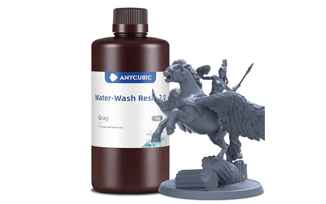 Anycubic Water Washable 2.0 3d Printer Resin Gray,1kg 405nm High Precision And Anti-yellowing - High Resilience