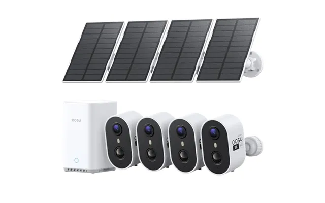 Aosu 2k Solar Security Cameras Wireless Outdoor - 4-cam Kit With Aosubase 2