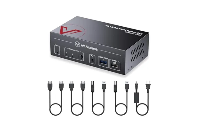 Av Access 8k Kvm Switch 2 Computers 1 Monitor With Hdmi 2.1 - Usb 3
