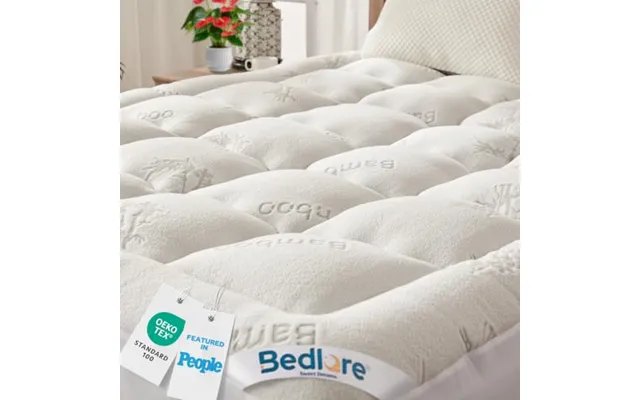 Bedlore Mattress Topper Double Bed,viscose Derived From Bamboo Mattress Pad Breathable - Deep Pocket