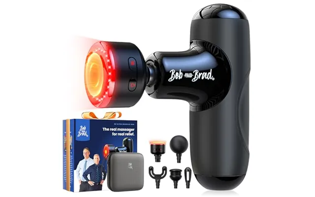 Bob And Brad Q2 Ultra Mini Massage Gun With Red Light Infrared Heating Head Portable Deep Tissue Massager With 5 Heads 5