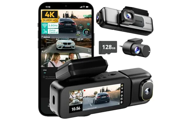 Botslab 3 Channel 4k Dash Cam Front And Rear Inside - Triple Car Dash Cam With Voice Control