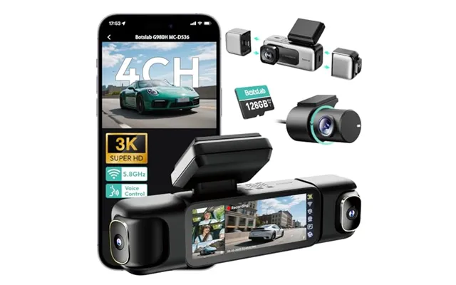 Botslab 4 Channel 360â Dash Cam - Voice Control