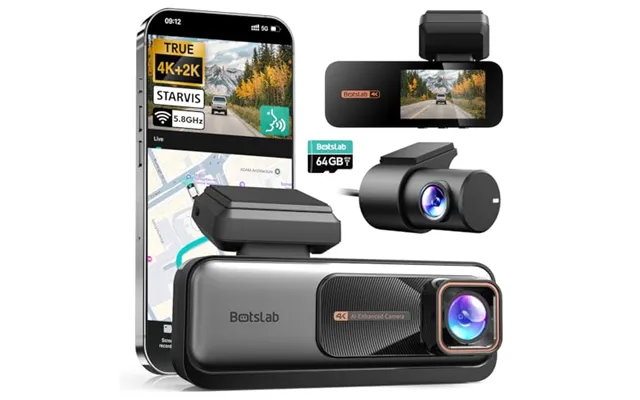 Botslab 4k Dash Cam Front And Rear - Night Vision