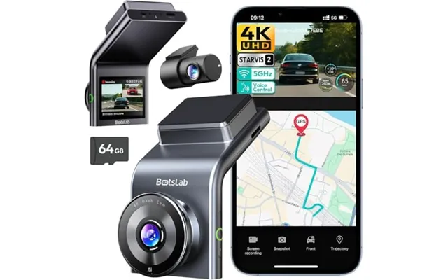 Botslab 4k Dual Dash Cam Front And Rear - Starvis 2 Sensor