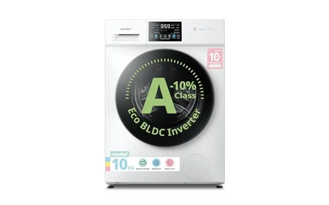 Comfee' 10kg Washing Machine A-10% Energy Class 1400rpm Bldc Motor White Steam Care,woolmark,touch Panel And Quiet Durab