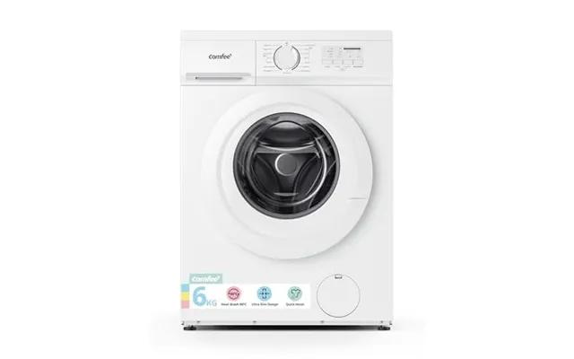 Comfee' 6kg Washing Machine Ultra Slim Energy Class D White 90â Hygiene Wash,quick Wash - Multiple Temp Setting And 15 P