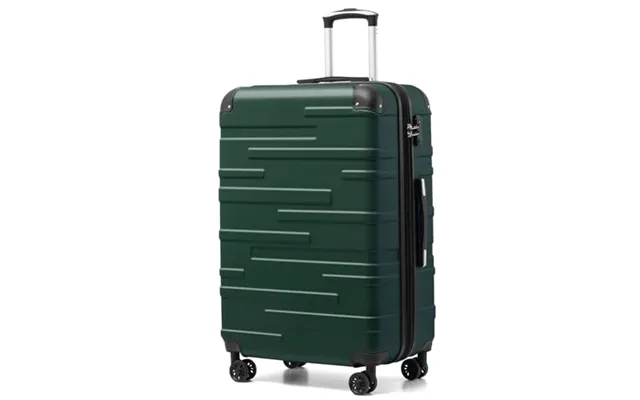 Coolife Hard Shell Suitcase With Tsa Lock And 4 Spinner Wheels Lightweight Durable Dark Green - L 77cm 93l Dark Green 77