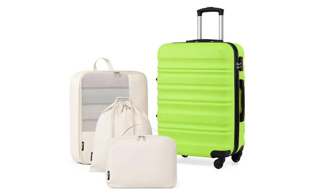Coolife Suitcase Set - 24 Inch Luggage Sets With 1 Shoe Bag 1 Toiletry Bag 1 Travel Organizer