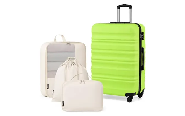 Coolife Suitcase Set - 28 Inch Luggage Sets With 1 Shoe Bag 1 Toiletry Bag 1 Travel Organizer