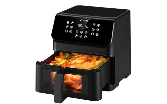 Cosori Clear Window Air Fryer 6.2l - Black Monitor Cooking Without Opening