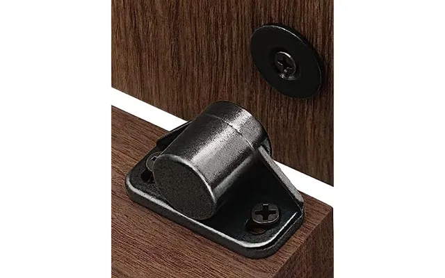 Door Magnetic Catch - 2 Pack Cupboard Door Magnets Strong Magnetic Catch Black Heavy Duty Magnetic Door Catch For Kitche
