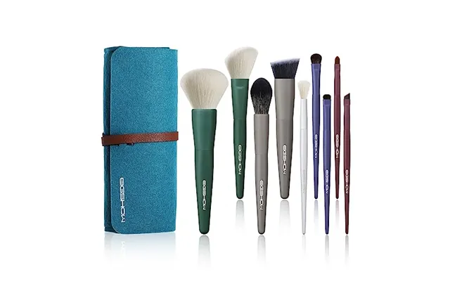 Eigshow 9 Pcs Makeup Brush Set - Travle Makeup Brushes Premium Synthetic Foundation Powder Concealers Eye Shadows Makeup