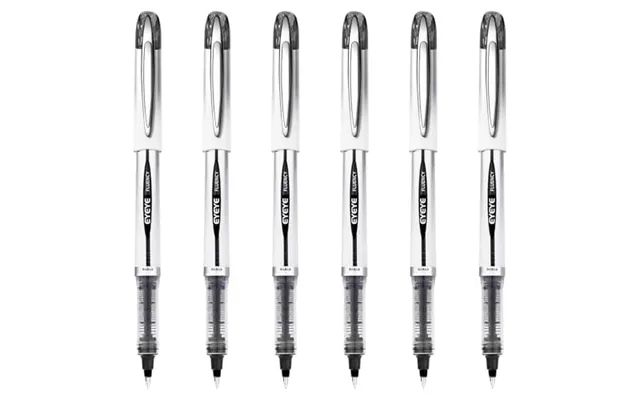 Eyeye 0.7mm Rollerball Pens Fine Point - 6 Pack Of Pen Black Roller Ball Medium Point Quick Dry
