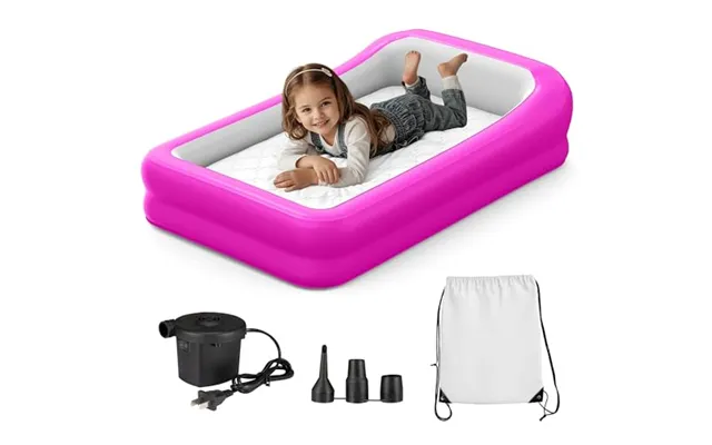 Glotika Inflatable Toddler Travel Bed - Portable Air Mattress With Soft Bed Sheet