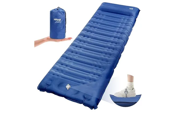 Hiipeak Camping Sleeping Pad - Ultralight Inflatable Sleeping Mat With Built-in Foot Pump, Durable Compact Waterproof Ca