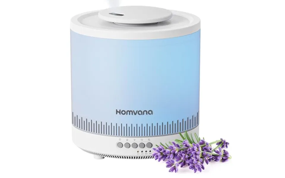 Homvana Humidifiers For Bedroom 1.5 L Top-fill Cool Mist Humidifier For Baby Nursery Plants Kids Home - 3-in-1 Diffuser 