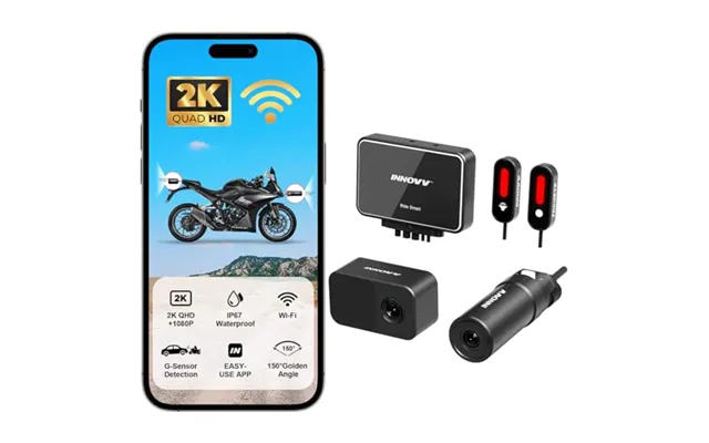 Innovv Rc6 Motorcycle Camera And Blind System With Motorcycle Dash Cam Front And Rear 2k 1080p And Motor Blind System Wi