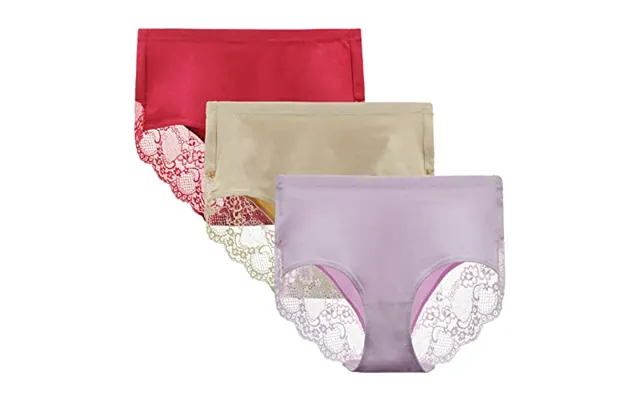 Lace Knickers For Women Multipack Cotton Underwear Lace Full Coverage Briefs Panties Pack Of 4 S Red Nude Liac Chiffonn