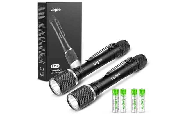 Lepro Pocket Torch Battery Powered - Small Led Flashlight With Clip