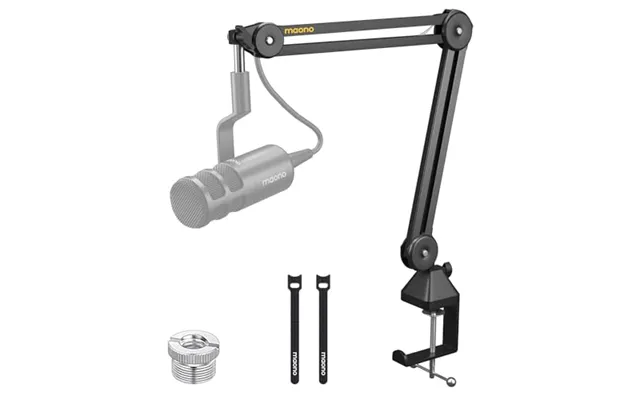 Maono Microphone Boom Arm Heavy Duty Adjustable Metal Suspension Mic Stand With Upgraded Desk Clamp And 3 8 To 5 8 Screw