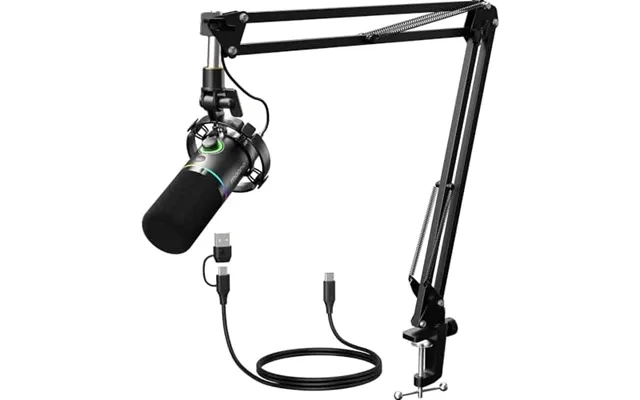 Maono Xlr Usb Dynamic Microphone Set - Rgb Podcast Microphone With Boom Arm