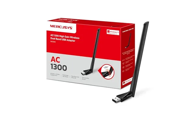 Mercusys Ma30h Ac1300 Wifi Dongle - High Gain Usb 3.0 Wifi Adapter For Pc Adjustable Antennas