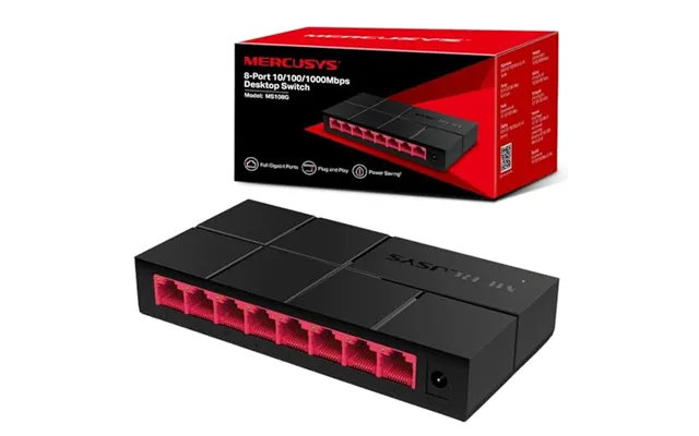 Mercusys Ms108g 8-port Gigabit Network Switch - Ethernet Splitter 10 100 1000mbps Ethernet Switch