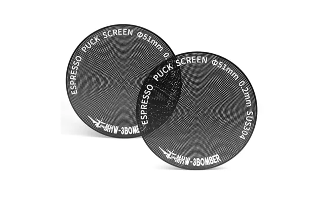 Mhw-3bomber 51mm Espresso Puck Screen 2pcs - 0.2mm Ultra-thin Titanium Coated Reusable Coffee Filter