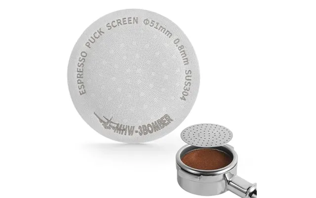 Mhw-3bomber 51mm Espresso Puck Screen Metal Coffee Filter Reusable Espresso Filters For 51mm Portafilter Basket 0