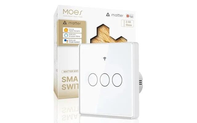 Moes Matter Smart Light Switch - Curved Glass Panel