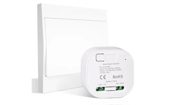 Moes Self-powered Rf Light Switch Kit - 1 Panel And 1 Receiver Rf 1 Commutateur 1 Mini Rã Cepteur Kit