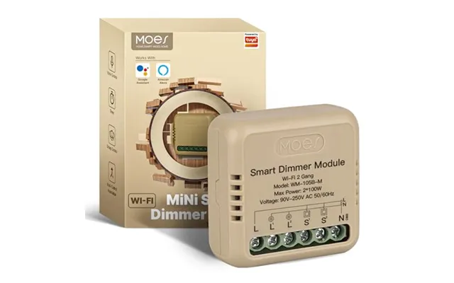 Moes Smart Wifi Led Dimmer Switch Module - 2 Gang